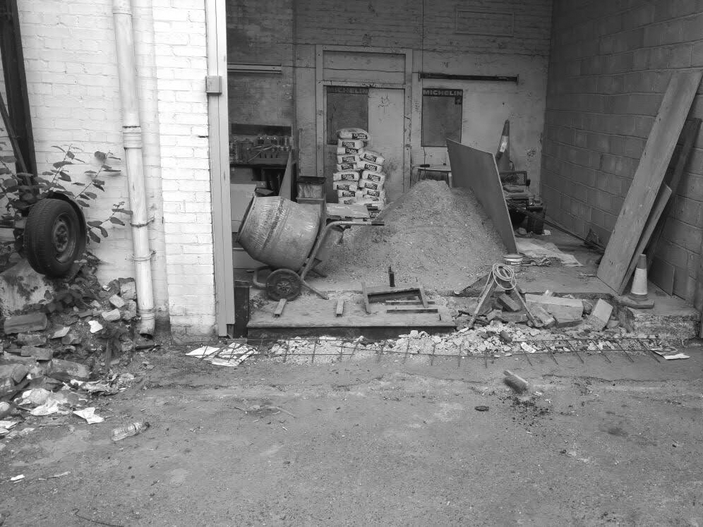 The Hackney during construction and renovation